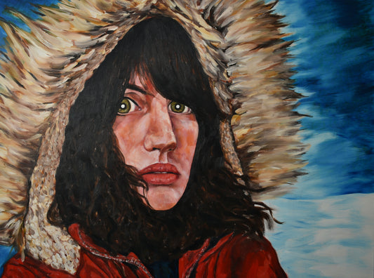 Arctic Ice, Self-Portrait, Oil on Canvas, 36x48 inches