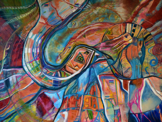Real World: Blind Metamorphosis: Battalion 1, Oil on Gallery Canvas, 36x48 inches