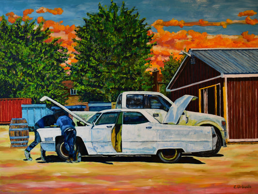 Apple Saddlery, Ottawa, Oil on Gallery Canvas, 36x48 inches