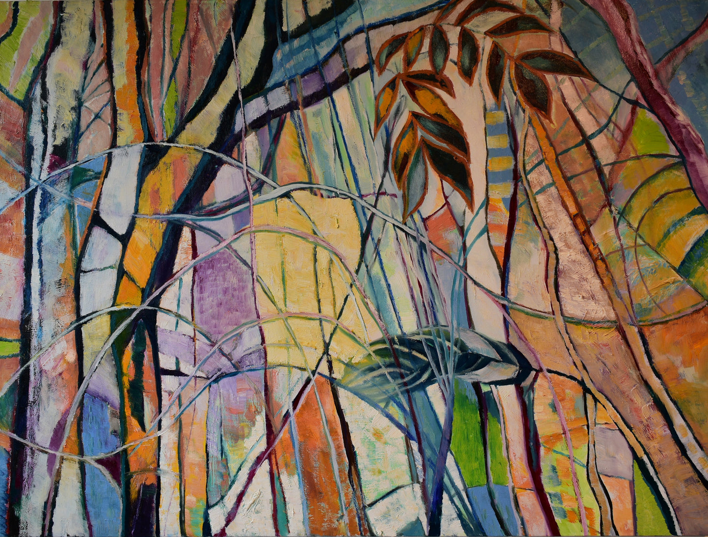 Jungle Trees, Oil on Gallery Canvas, 36x48 inches