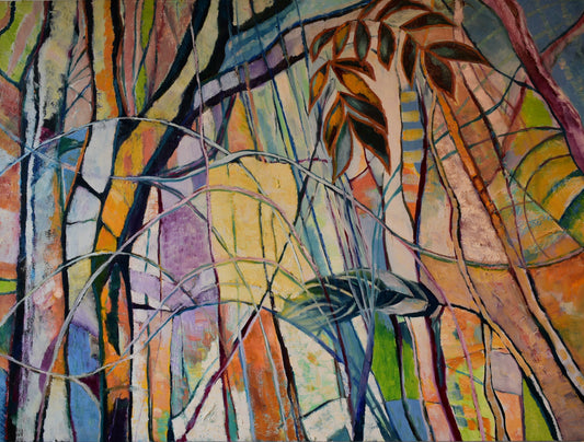 Jungle Trees, Oil on Gallery Canvas, 36x48 inches