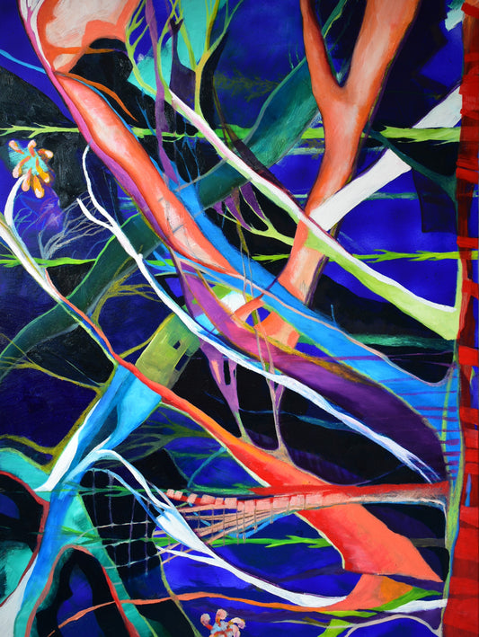 Purple Perfusion, Oil on Regular Canvas, 36x48 inches