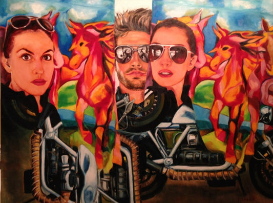 Manual Transmission, Oil on Regular Canvas, 30x40 inches