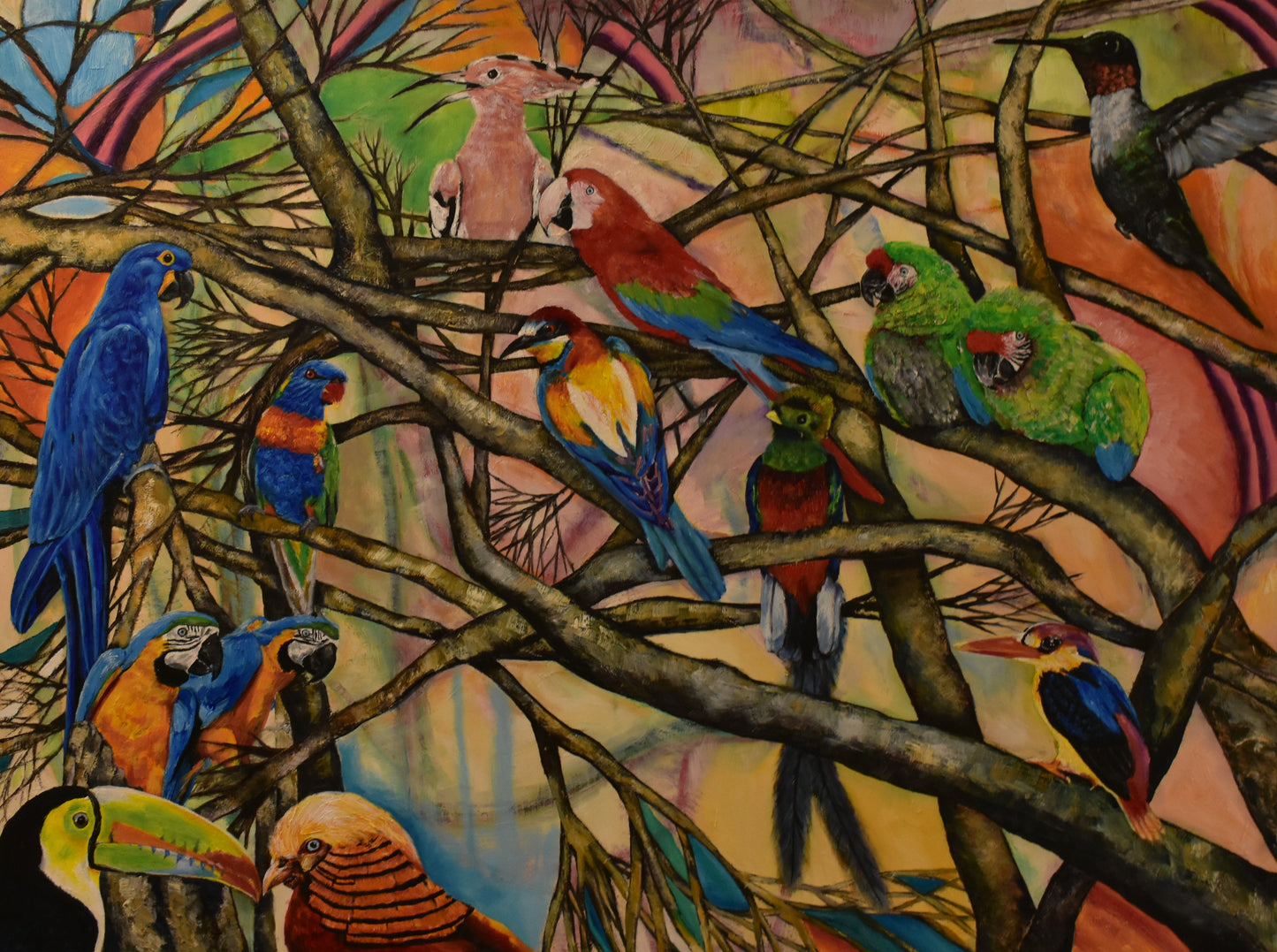 Birds of Paradise, Oil on Gallery Canvas, 36x48 inches