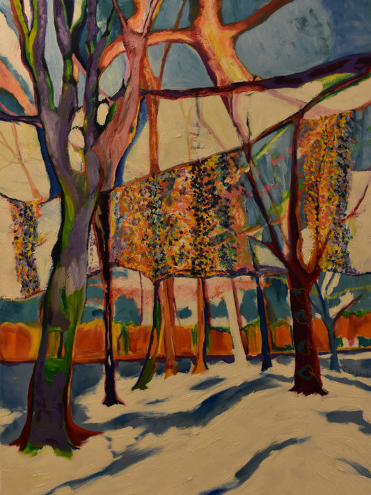 Blackburn Hamlet Trees, Oil on Gallery Canvas, 48x36 inches