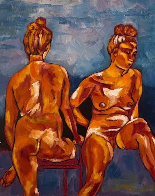 By the Sea, Oil on Canvas, 20x16 inches