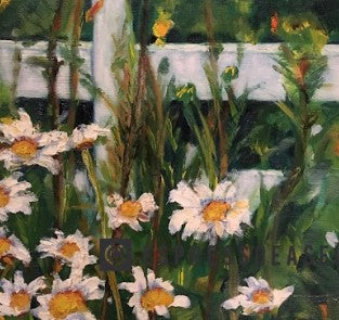 Daisies, Oil on Canvas,