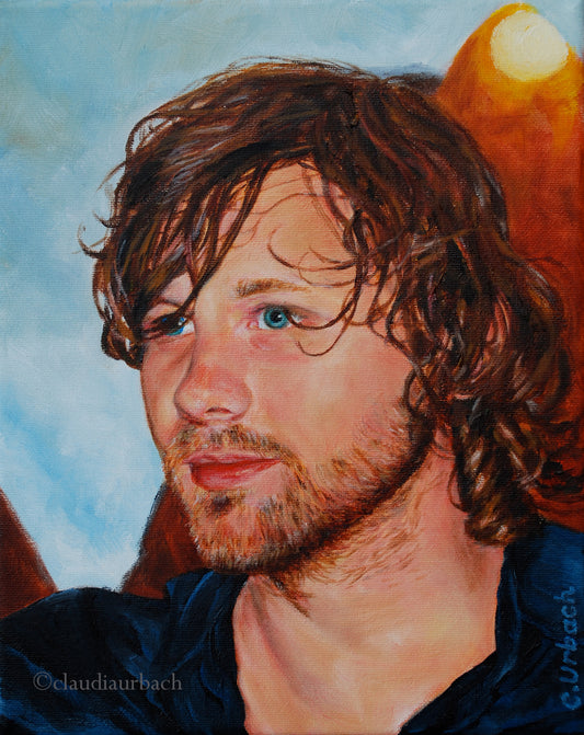 Dave Nugent, Sam Roberts Band, Pembroke 2011, Oil on Regular Canvas, 10x8 inches