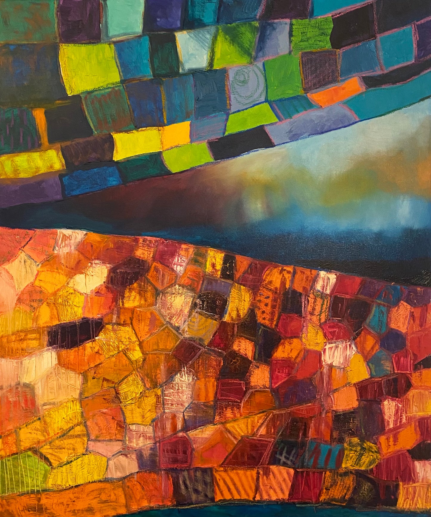 Dragonfly Wings (diptych), Oil on Canvas, 36x30 (x2 canvases) circa 2018