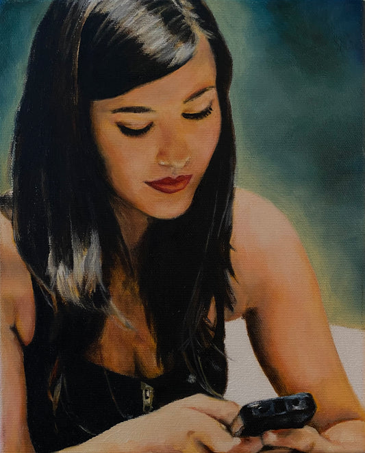 Jacelyn--Said the Whale--Ottawa Dragon Boat Festival 2012, Oil on Canvas, 10x8 inches (framed)