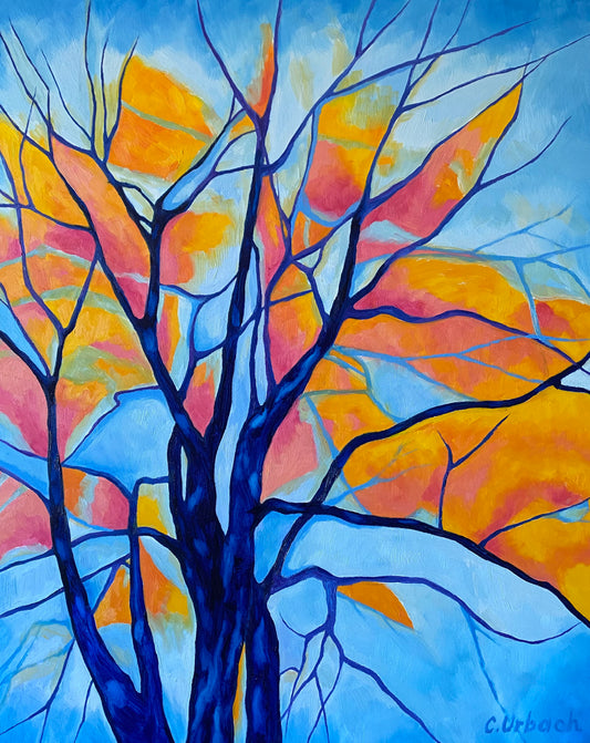 “Look Up,” Queenswood Heights Park, 2025, Oil on Regular Canvas, 30x24 inches