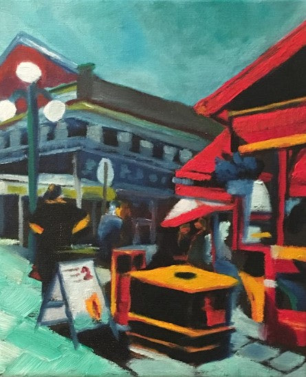 Market Monday (ByWard Market, Ottawa), 2017, Oil on Regular Canvas, 12x10 inches
