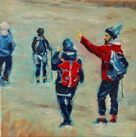 Descending Mont Tremblant 1, Oil on Regular Canvas, 8x8 inches
