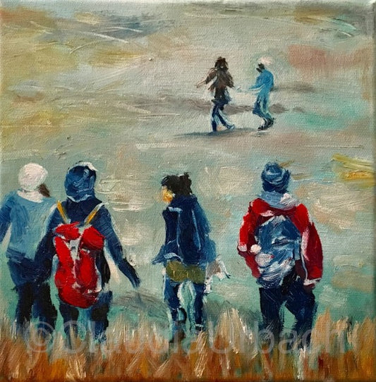 Descending Mont Tremblant 2, Oil on Regular Canvas, 8x8 inches
