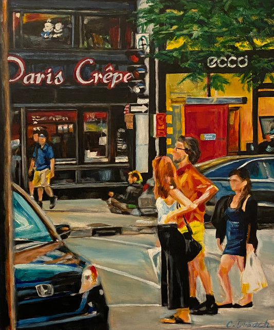 Paris Crêpes, Oil on Gallery Canvas, 24x20 inches