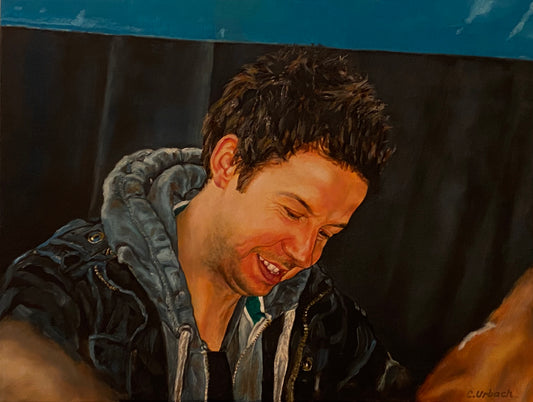 Pierre Bouvier--Simple Plan--Juno Fanfare 2012, Oil on Gallery Canvas, 18x24 inches