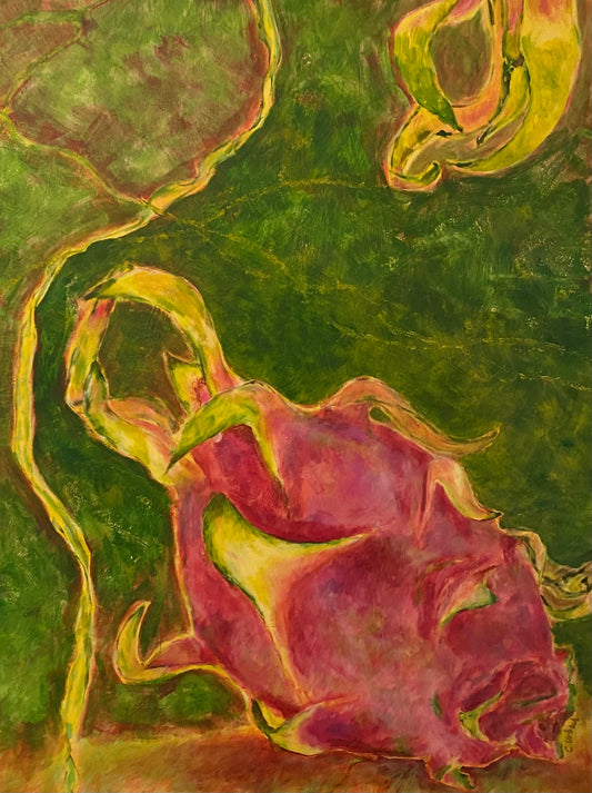 Pitahaya (Dragon Fruit), Acrylic on Regular Canvas, 40x30 inches