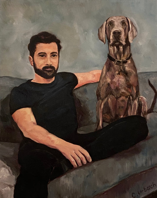 Rom & Theo, 2016, Oil on Canvas, 20x16 inches