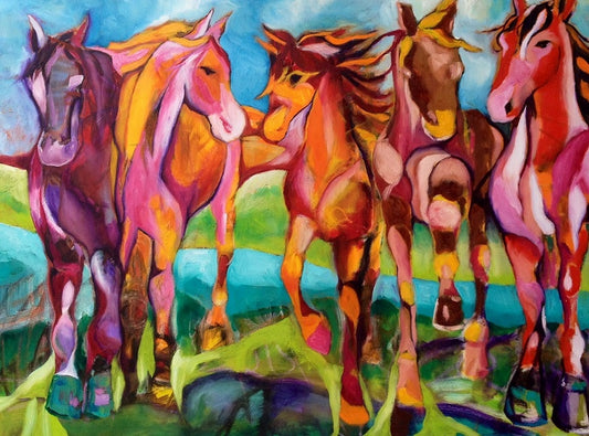 Spring Gallop 36x48, Oil on Gallery Canvas