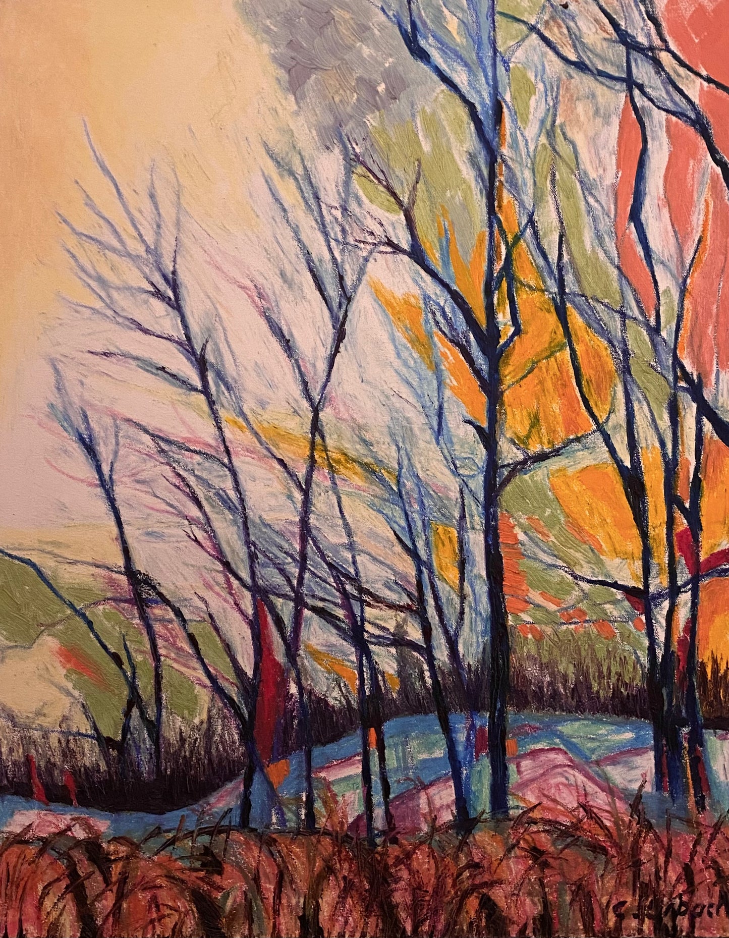 Stellar Spring, Oil on Regular Canvas, 28x22 inches