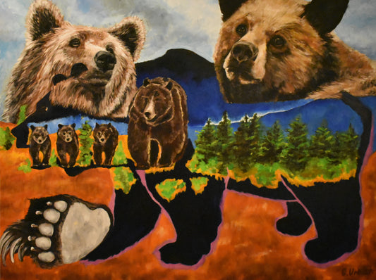 Urbach’s Ursidae, Oil on Gallery Canvas, 36x48 inches